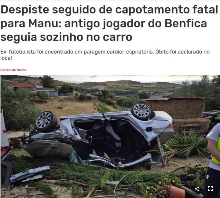 43岁前国安外援马努车祸身亡，葡媒披露现场细节